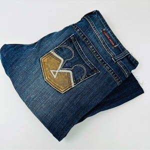 VIGOSS Y2K Bootcut Stretch Denim Jeans 31x29 flare bootcut raw hem